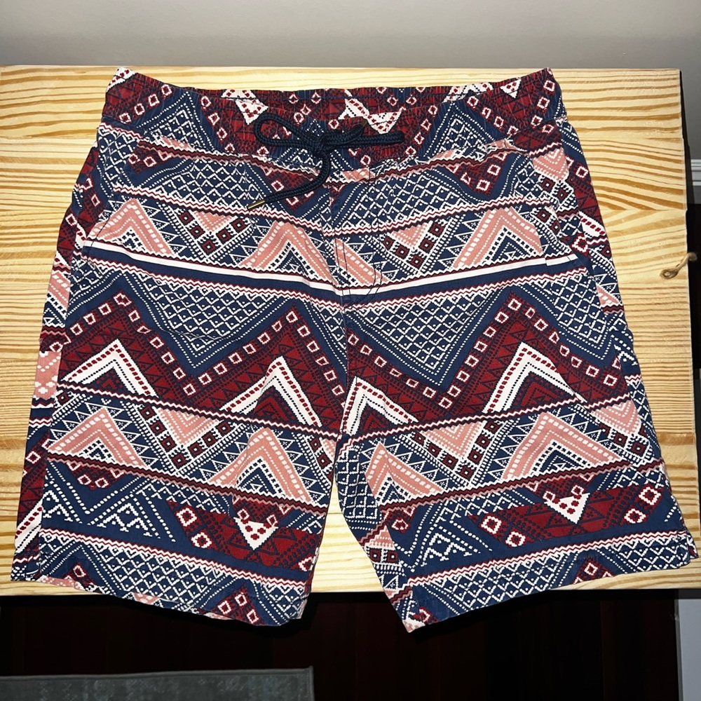 Tribal, Geometric, drawstring shorts